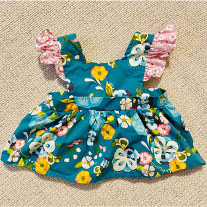 Ricrac & Ruffles Multicolor Floral Ruffle 3-6M Baby Girl Dress